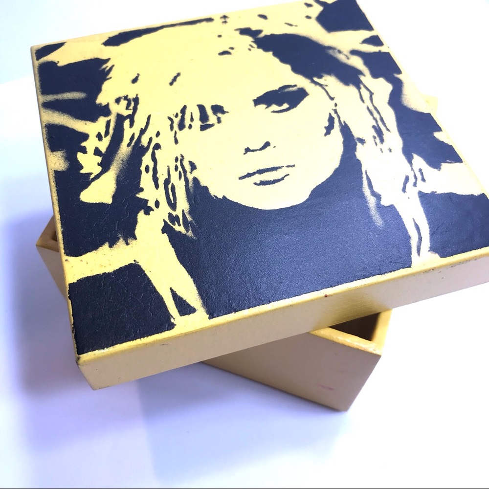 ⚡️Blondie 80s rock inspired Rocker Box 4.5”x2.5” graffiti
